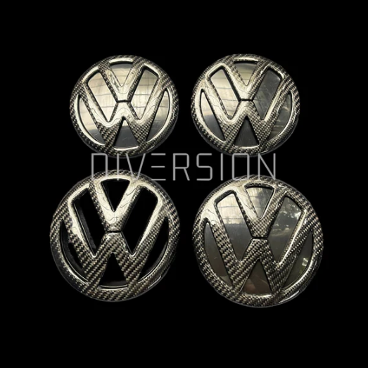 Volkswagen Golf MK7 Front And Rear Carbon Fibre Badges (2013-2017 Models)