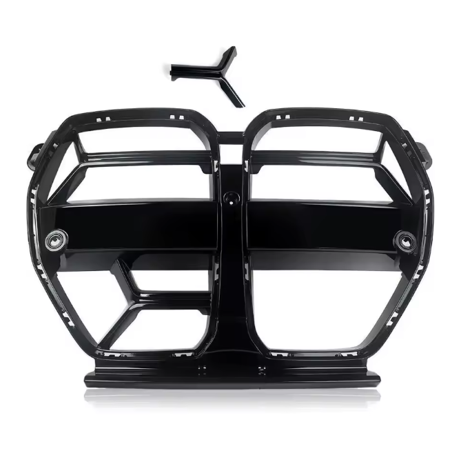 BMW G80 M3 / G82 M4 CSL Style Gloss Black Front Grilles (2021+ Models)