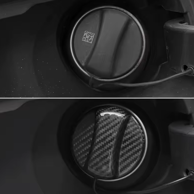 Volkswagen Genuine Carbon Fibre Fuel Tank Cap Cover (Multiple Models)