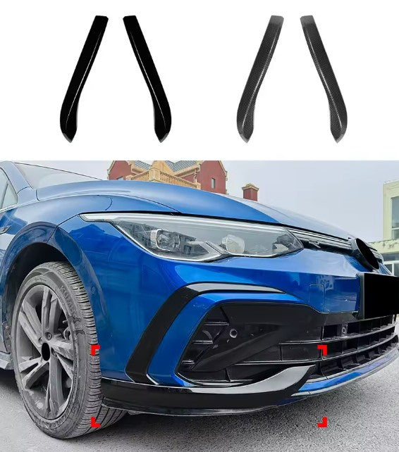 Volkswagen Golf MK8 | R / R-Line | GTI / Clubsport | Front Bumper Canards