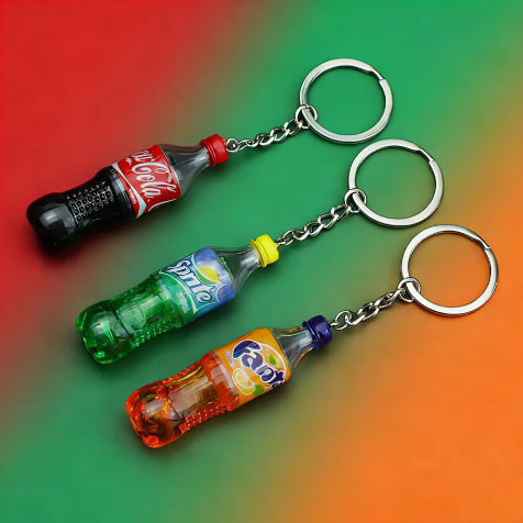 Beverage Bottle Keyring