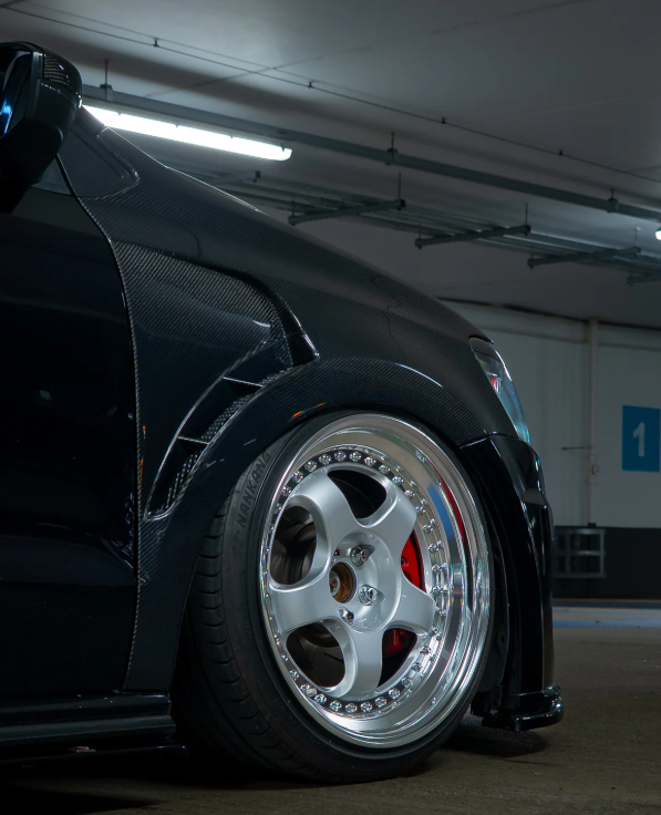 **CLEARANCE** GRADE 4 -2001**Volkswagen Polo MK5 6R / 6C Carbon Fibre Vented Wings / Fenders (Pair) 2009 - 2017