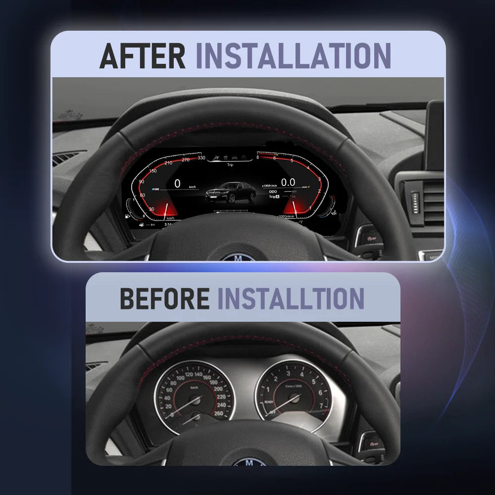 DIVEYE - BMW 1 Series F20/F21 LCI Facelift LCD Screen Virtual Cockpit Dashboard Cluster Kit (Plug & Play)