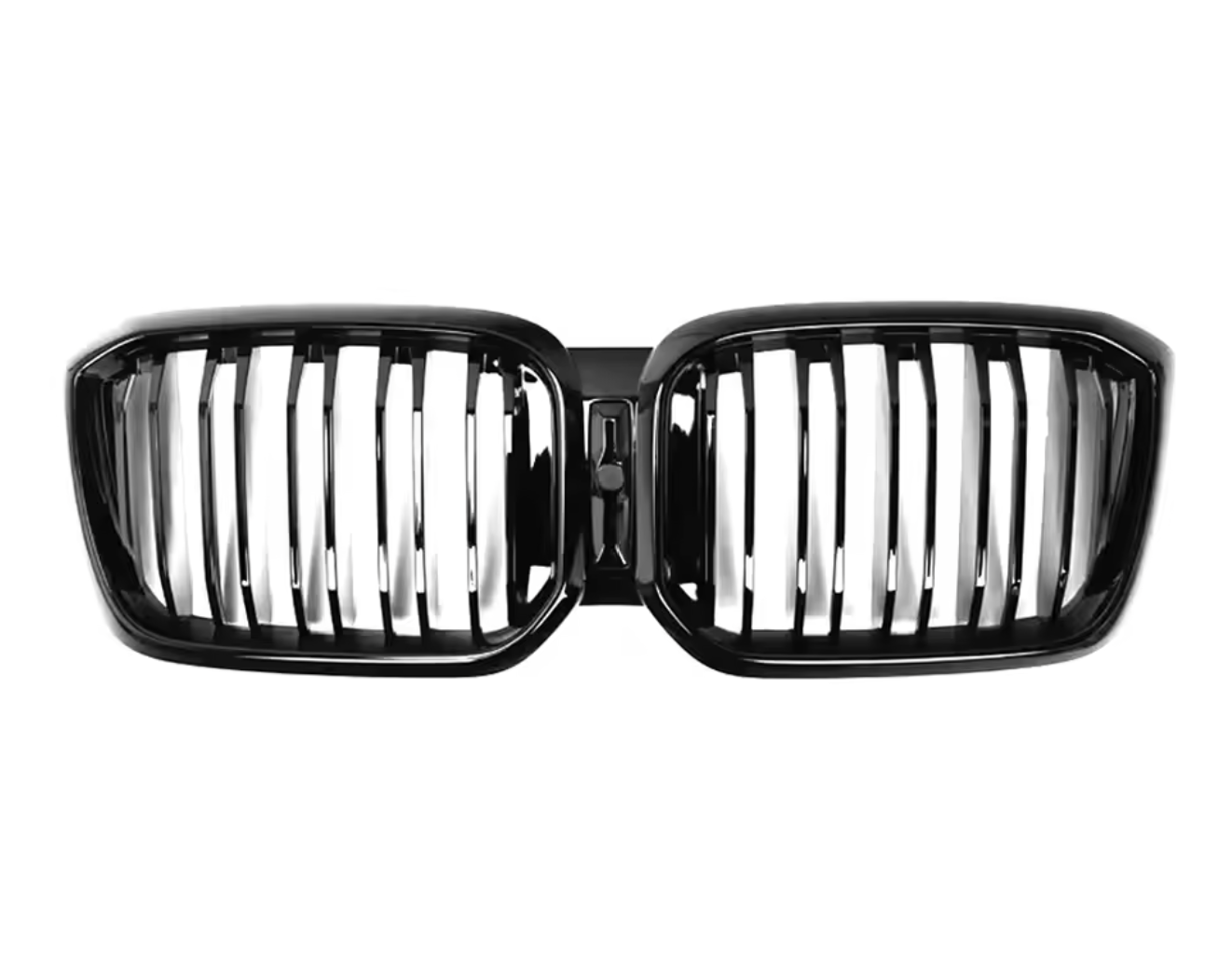 BMW X3 G01 / X4 G02 LCI Gloss Black Double Slat Front Kidney Grille Kit (2021 - Present)