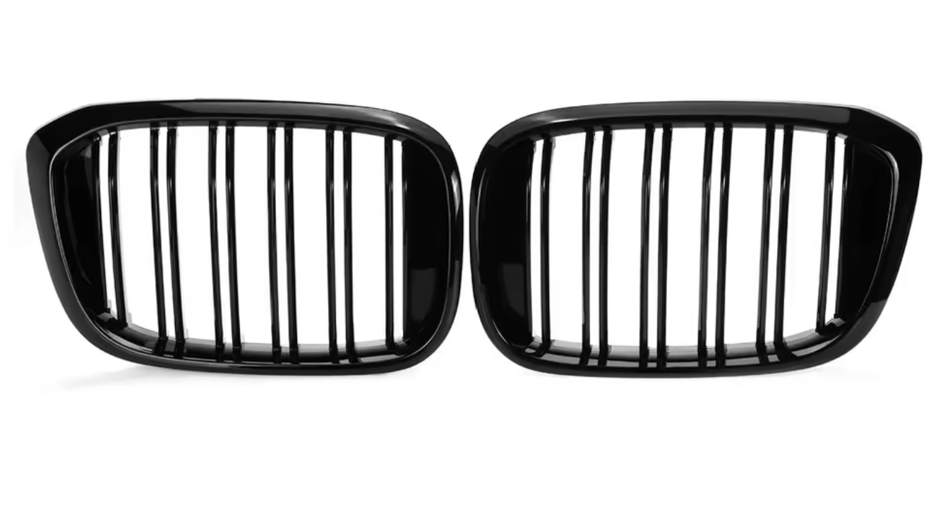 BMW X3 G01 / X4 G02 PRE-LCI Gloss Black Double Slat Front Kidney Grille Kit (2017 - 2020)
