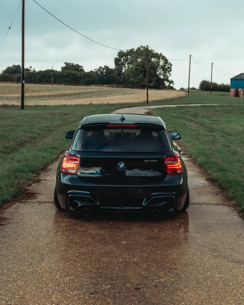 BMW 1 SERIES & M135I F20 PRE-LCI EVO-1 GLOSS BLACK REAR DIFFUSER BY ZAERO (2011-2015, F20 F21)