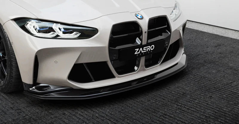 BMW M3 G80 G81 & M4 G82 G83 EVO-S Gloss Black Front Kidney Grilles by ZAERO (2021+)