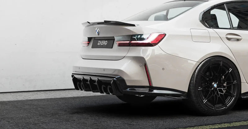 BMW M3 G80 Saloon & 3 Series G20 EVO-S Gloss Black Rear Spoiler Lip by ZAERO (2021+)