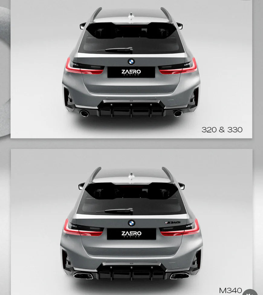 Zaero EVO-1 Gloss Black Rear Diffuser BMW M340i, 330i & 320i G20 & G21 LCI