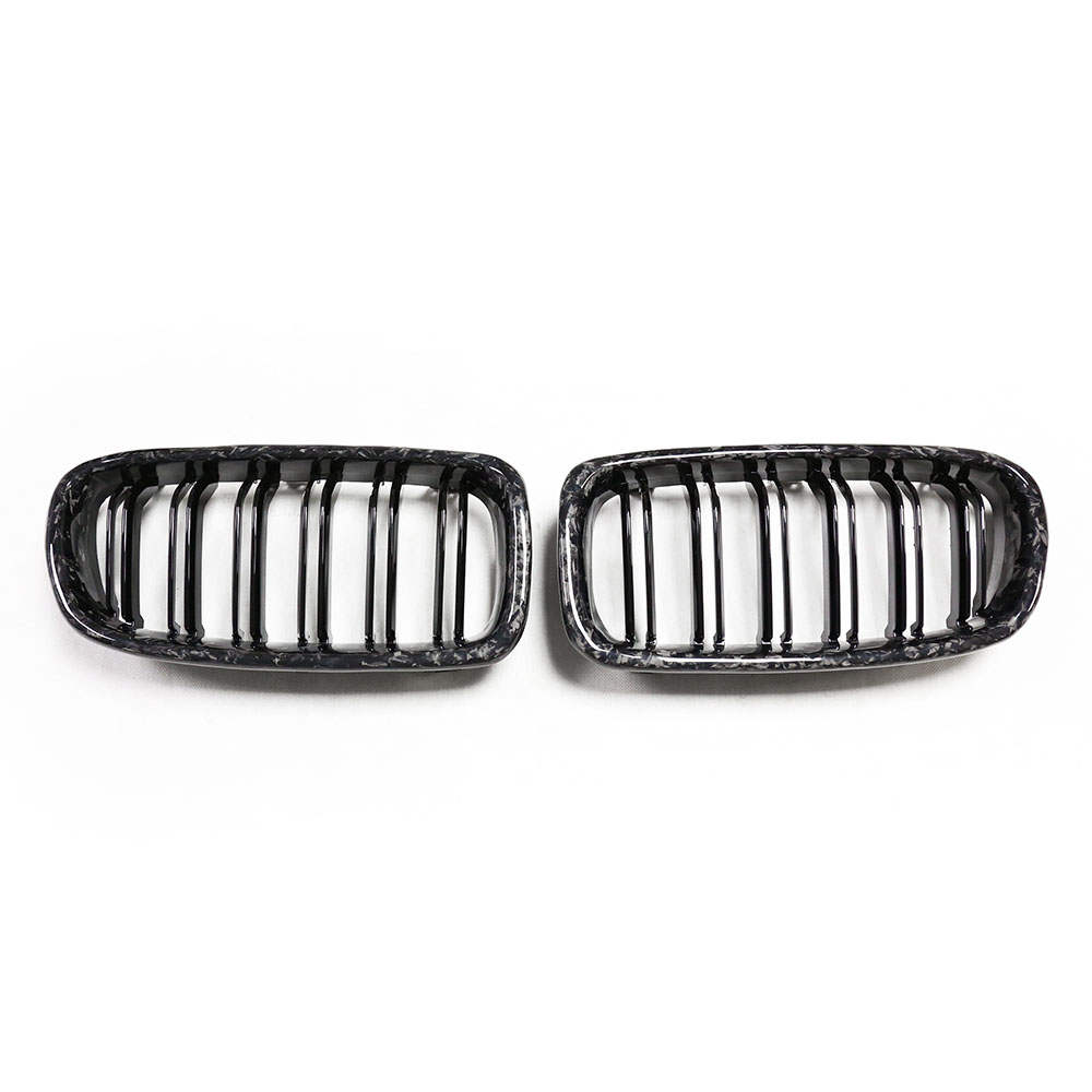 BMW 1 Series F20 Double Slat Forged Carbon Fibre Kidney Grilles Pair (2011 - 2014)