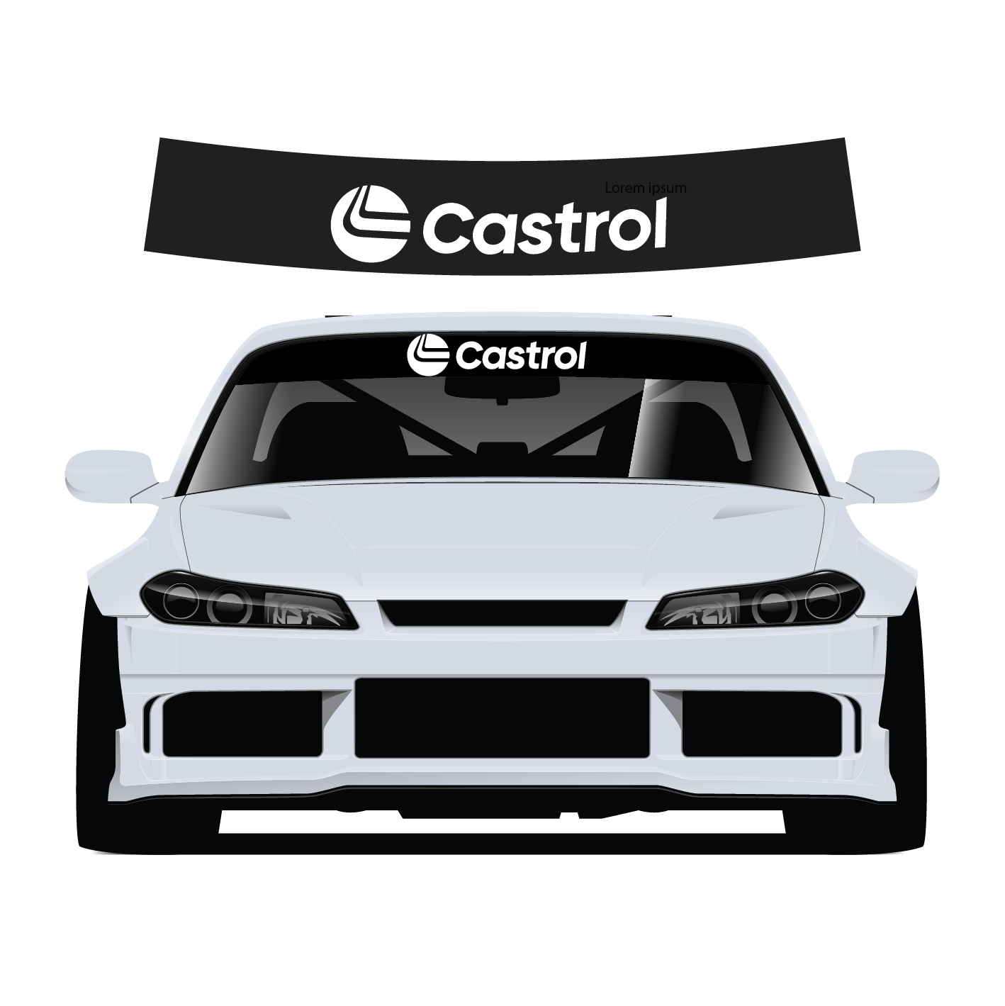 Premium Wrap Sunstrip Castrol