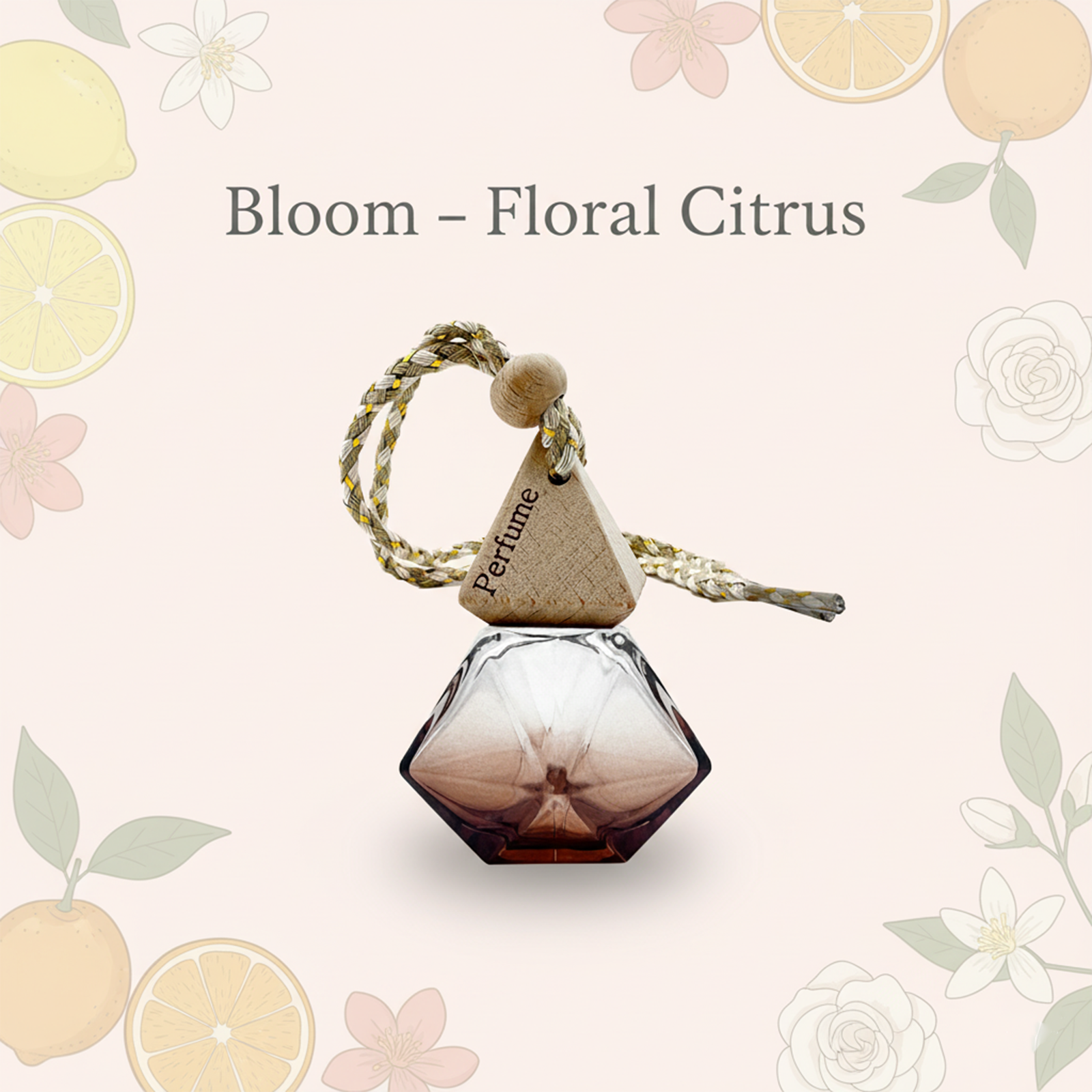 Bloom Hanging Car Diffuser | Floral Citrus Scent