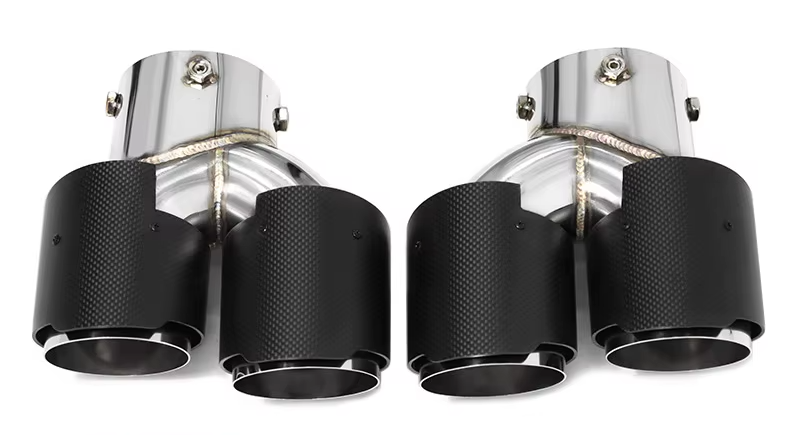 BMW Quad Carbon Exhaust Tips For 2 Series M240i G42 | 3 Series M340i G20/G21 | 4 Series M440i G22