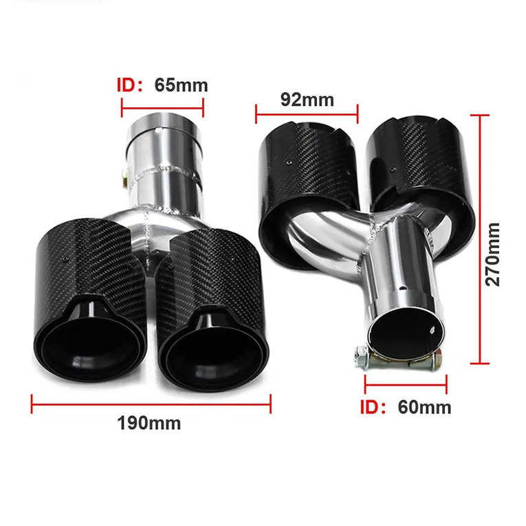 Quad Exhaust Tailpipes For BMW G01 X3 G02 X4 30i 2.0T 2022-2023 Petrol Carbon Fiber Tailpipe Muffler Exhaust System