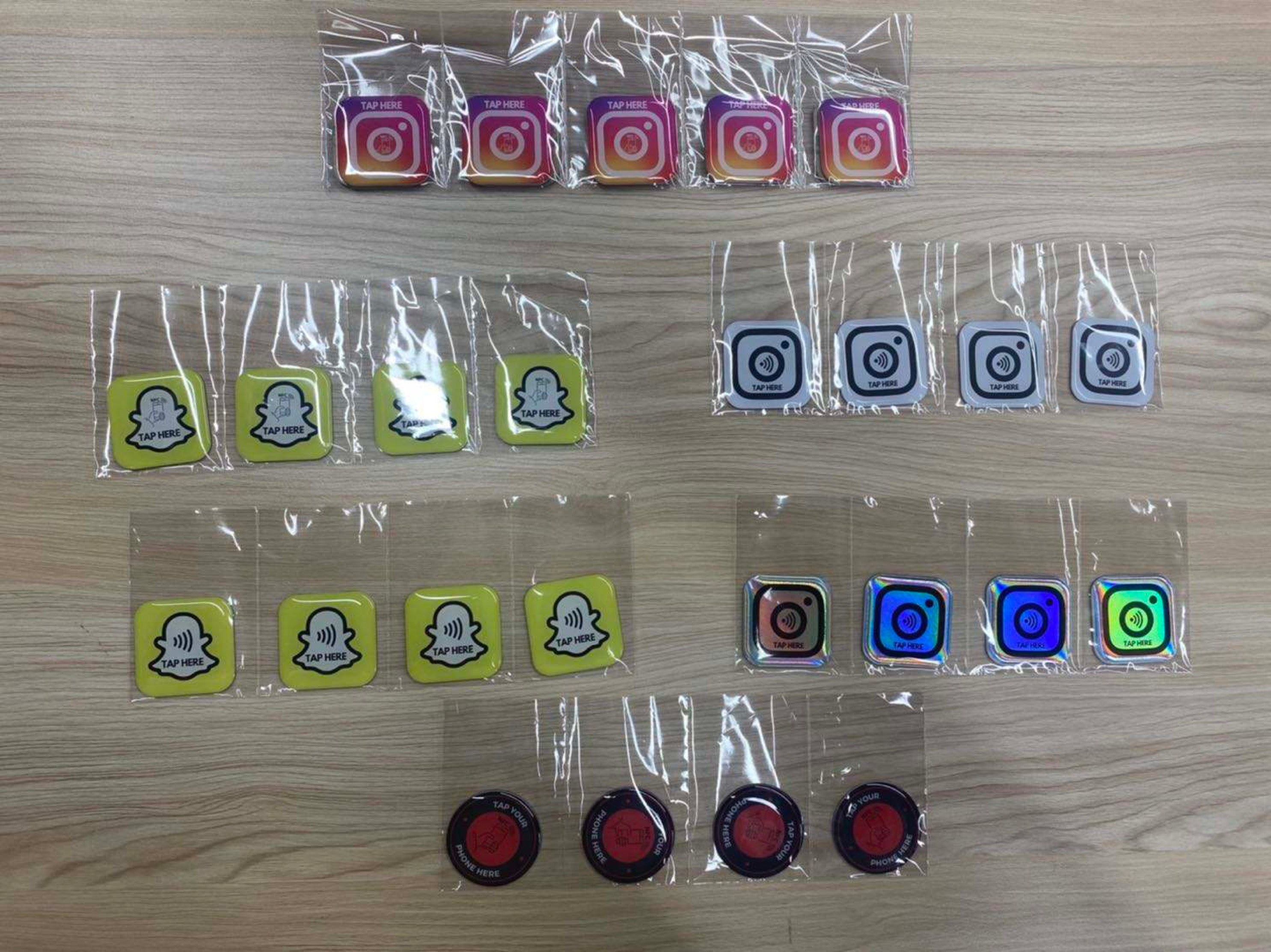 CUSTOM NFC Chip Tap Sticker (Add Your Own Link)