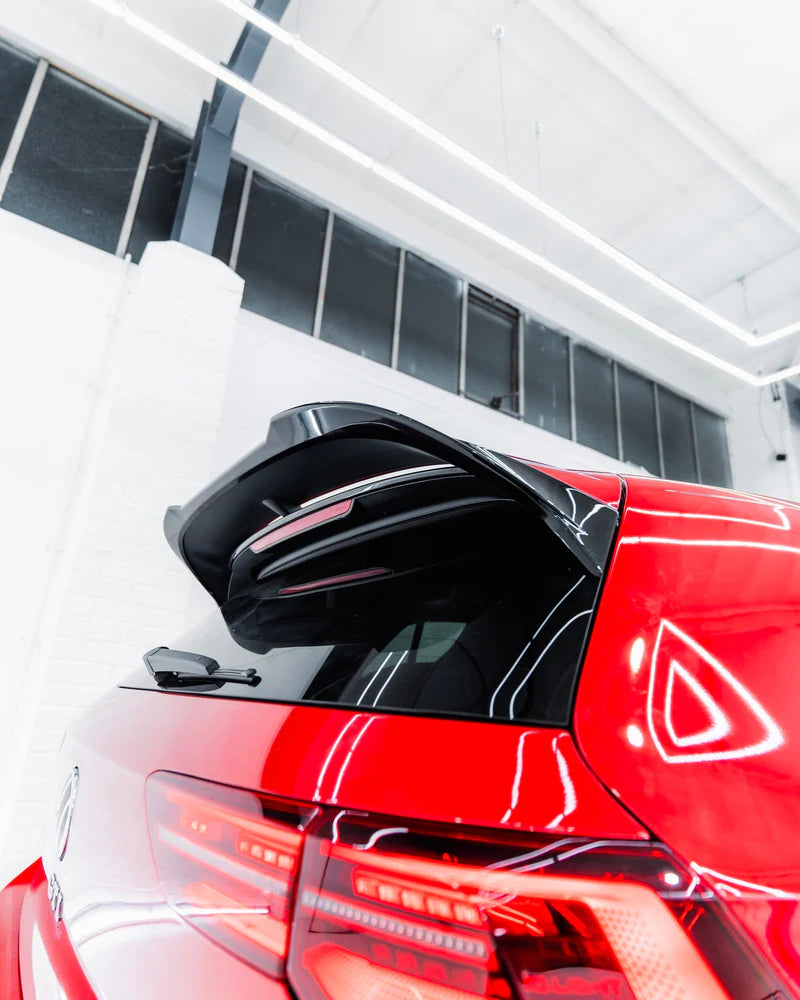 VW Golf GTI Clubsport & Golf R Mk8 EVO-1 Gloss Black Rear Spoiler by ZAERO (2020+)
