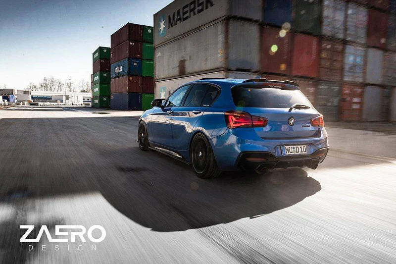 BMW 1 SERIES F20 F21 EVO-1 GLOSS BLACK REAR SPOILER LIP BY ZAERO (2011-2019)