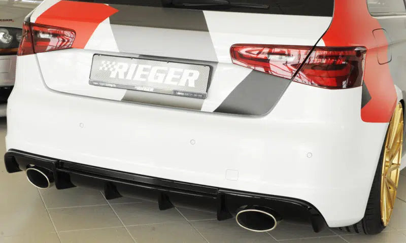 **CLEARANCE** Rieger Audi S3 (8V) Hatchback Rear Diffuser – Pre-Facelift (2012-16)