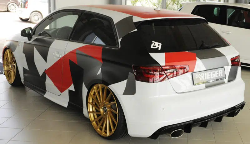 **CLEARANCE** Rieger Audi S3 (8V) Hatchback Rear Diffuser – Pre-Facelift (2012-16)
