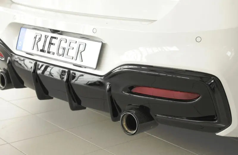 Rieger BMW M135i/M140i (F20/F21) Rear Bumper Diffuser – Gloss Black (2015-2019)