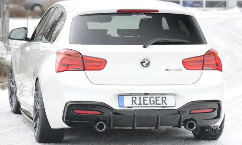 Rieger BMW M135i/M140i (F20/F21) Rear Bumper Diffuser – Gloss Black (2015-2019)