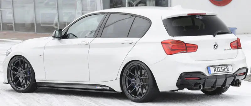Rieger BMW M135i/M140i (F20/F21) Rear Bumper Diffuser – Gloss Black (2015-2019)