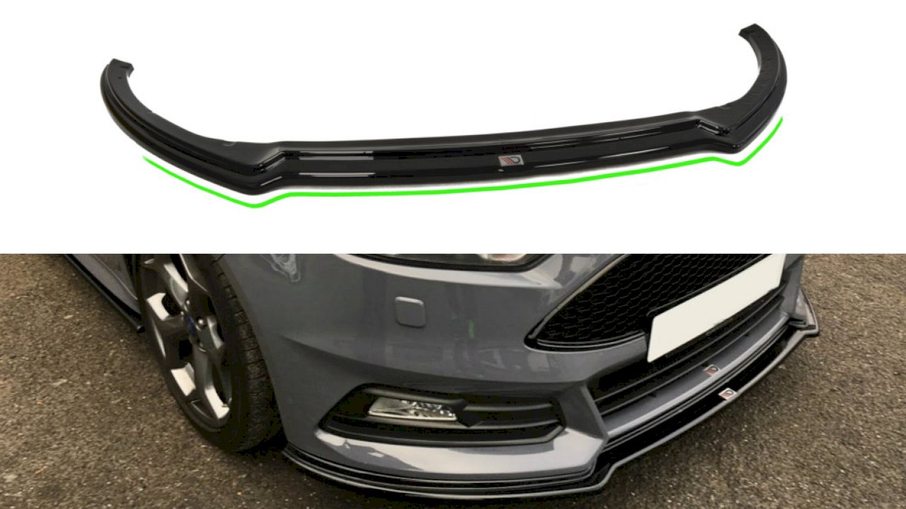 Maxton Design Front Splitter V.3 for Ford Focus ST MK3 Facelift Model (2015-2018)