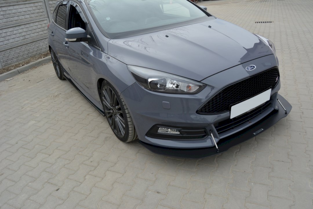 Maxton Design Front Racing Splitter V.1 For Ford Focus ST MK3 Facelift Model (2015-2018)
