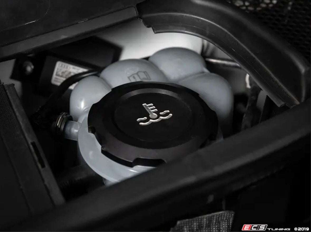 ECS Tuning Billet Coolant Reservoir Cap - Black Anodized - B9 Models