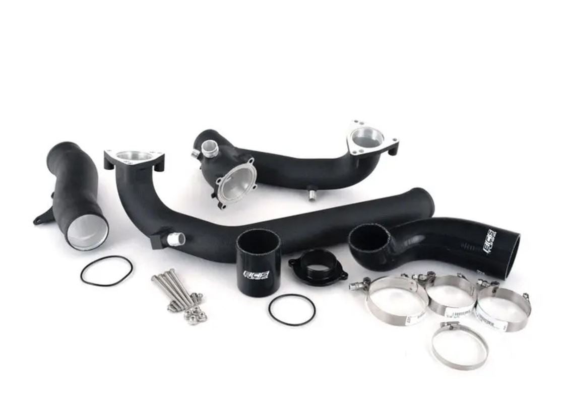ECS Tuning Post Throttle Valve Charge Pipe Kit - Wrinkle Black - B9 S4