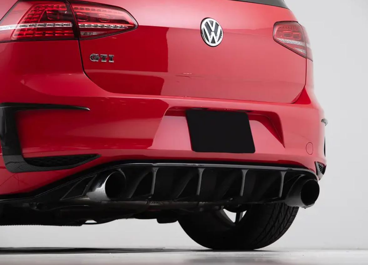 ECS Tuning Gloss Black Rear Diffuser - Mk7 Golf GTI