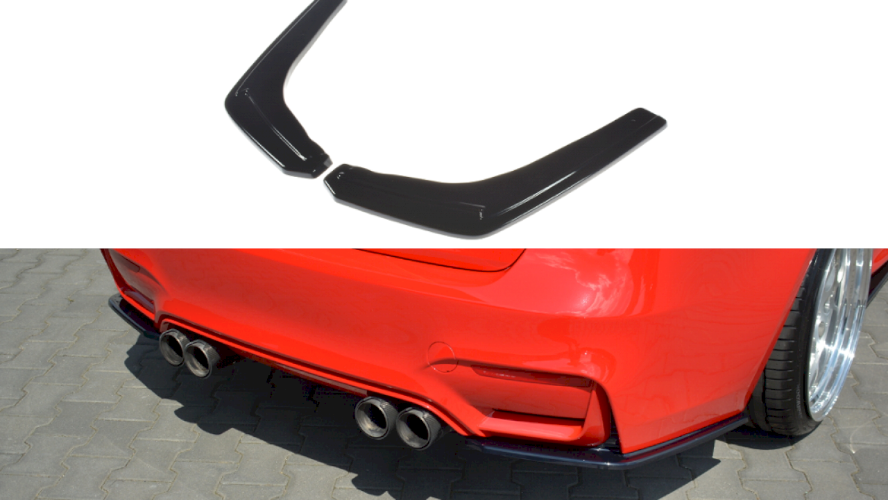 Maxton Design Rear Side Splitters/Spats V.1 For BMW M3 F80 (2014-2018)