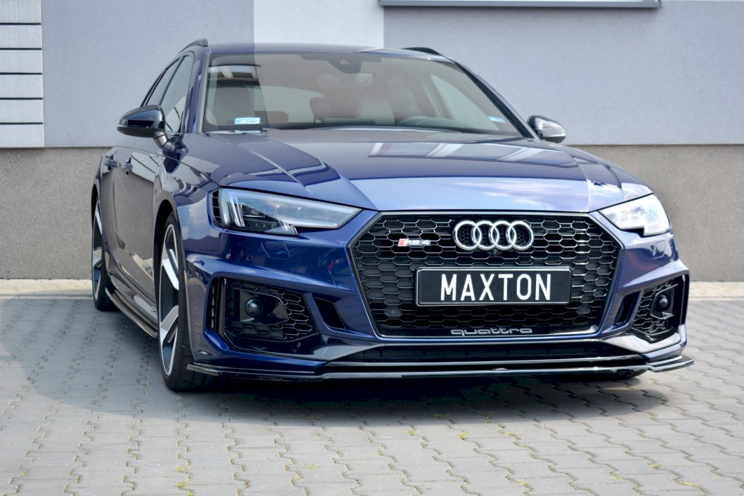 Maxton Design Front Splitter V.2 for Audi RS4 B9 (2017-2019)