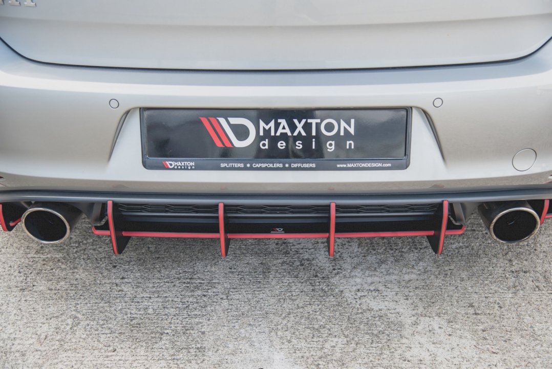 Maxton Design Racing Rear Diffuser V.1 For Volkswagen Golf MK7 GTI (2013-2016)