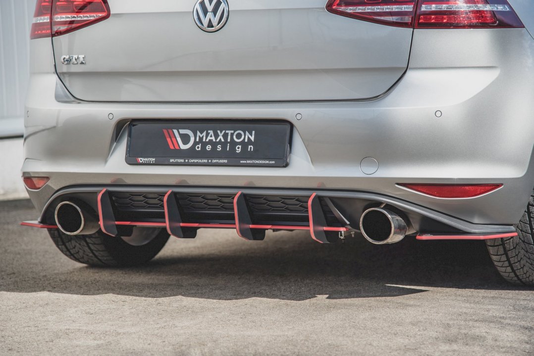 Maxton Design Racing Rear Diffuser V.2 For Volkswagen Golf MK7 GTI (2013-2016)