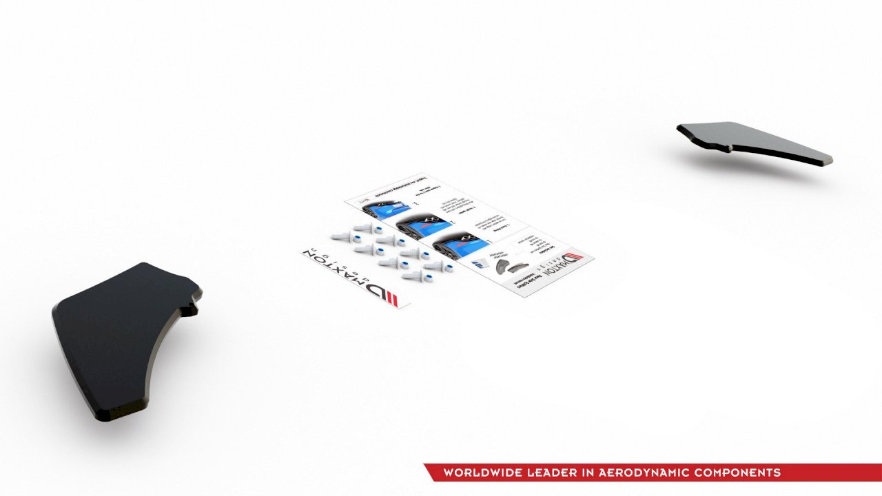 Maxton Design Racing Rear Side Splitters/Spats V.2 for Volkswagen Golf MK7 GTI (2013-2016)