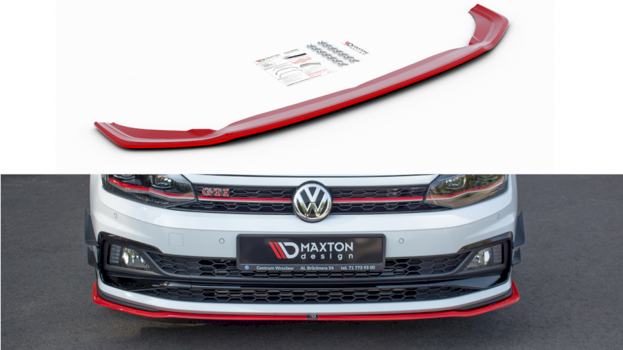 Maxton Design Front Splitter V.2 for Volkswagen Polo MK6 AW GTI (2017-2021)