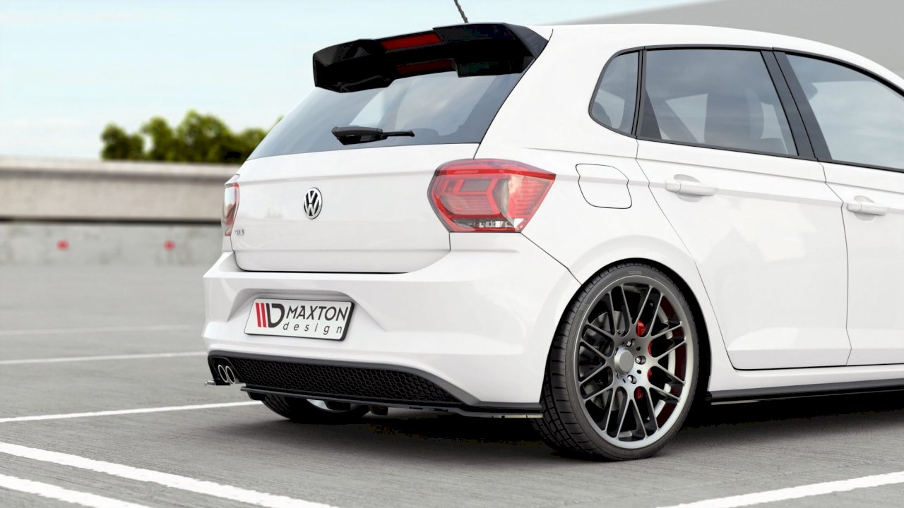 Maxton Design CENTRAL REAR SPLITTER (W/ VERTICAL BARS) VW POLO MK6 GTI