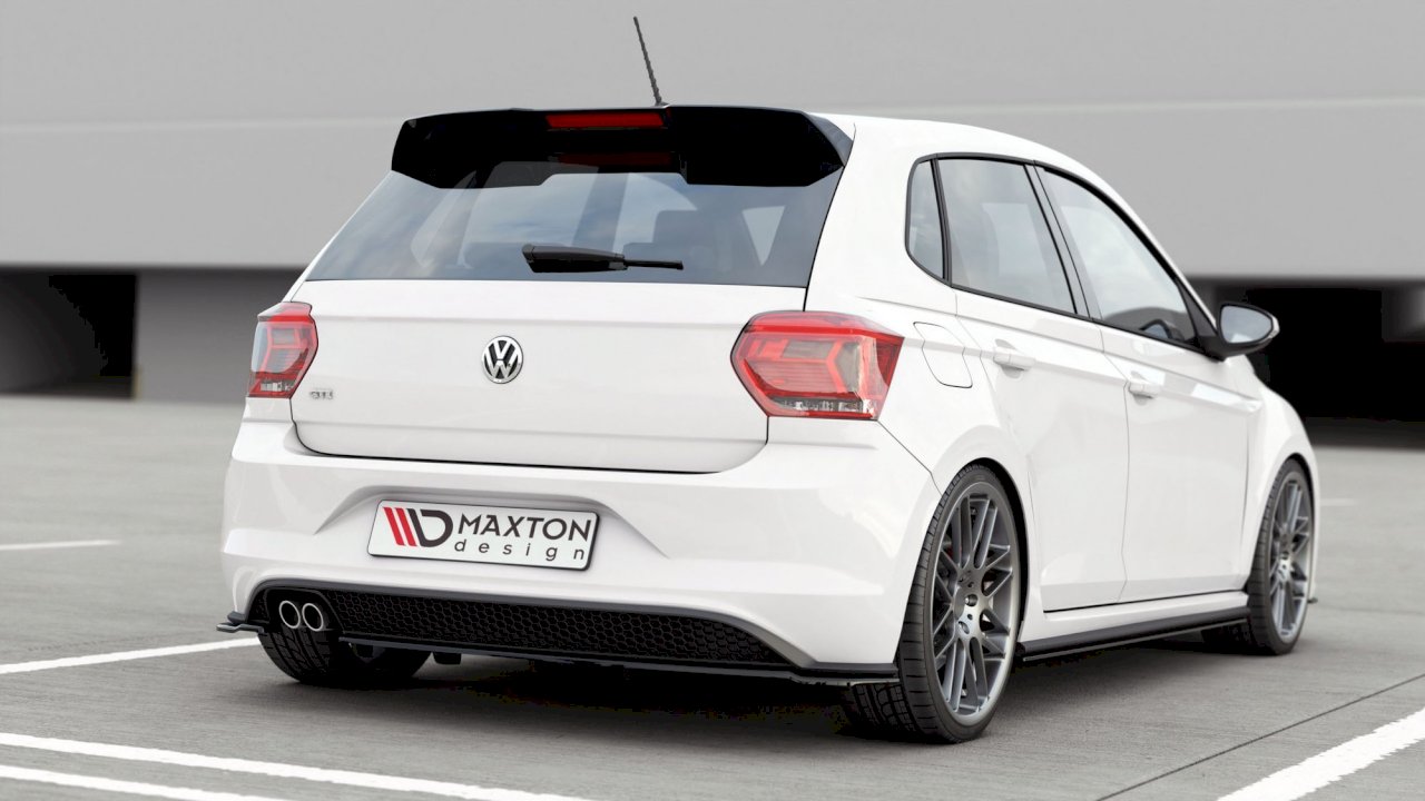 Maxton Design CENTRAL REAR SPLITTER (W/ VERTICAL BARS) VW POLO MK6 GTI
