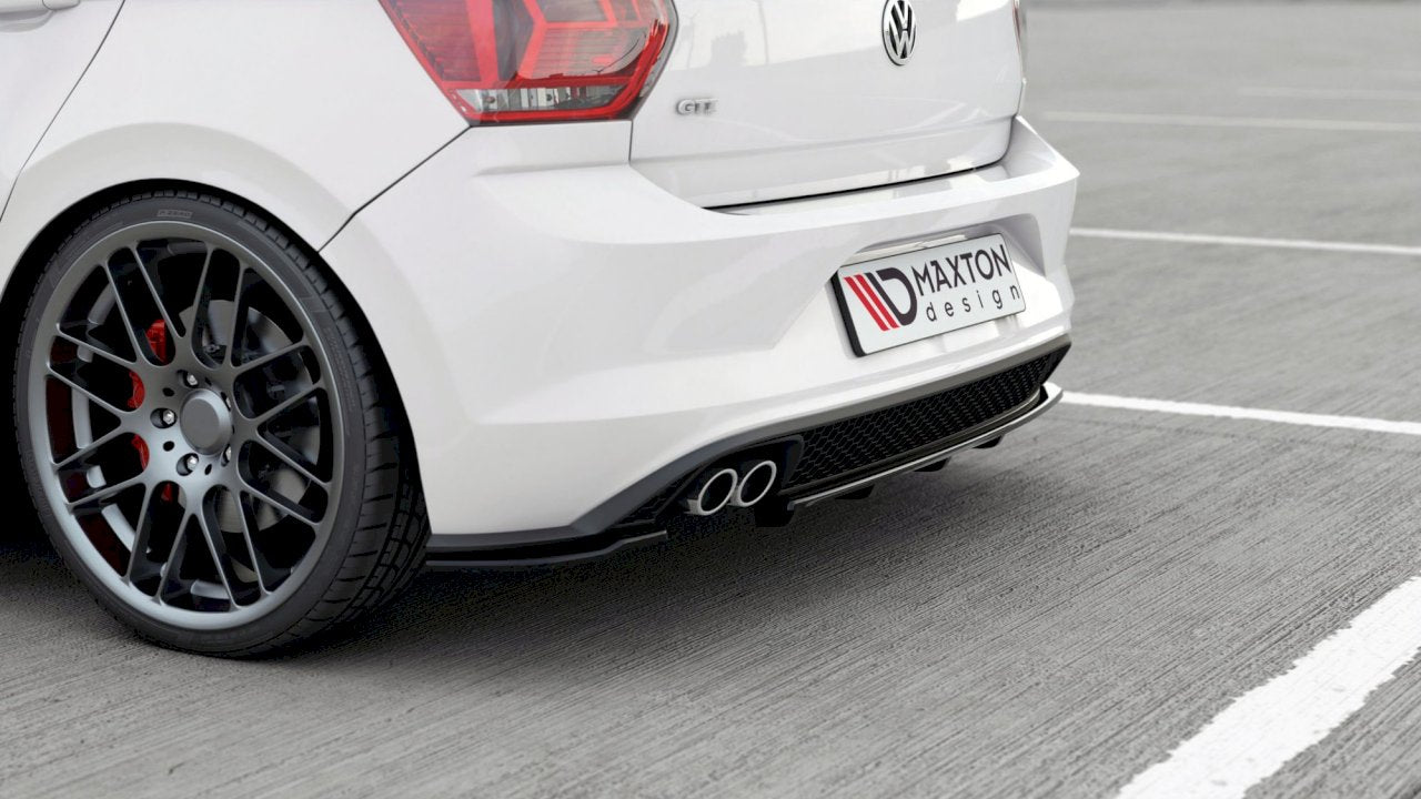 Maxton Design CENTRAL REAR SPLITTER (W/ VERTICAL BARS) VW POLO MK6 GTI
