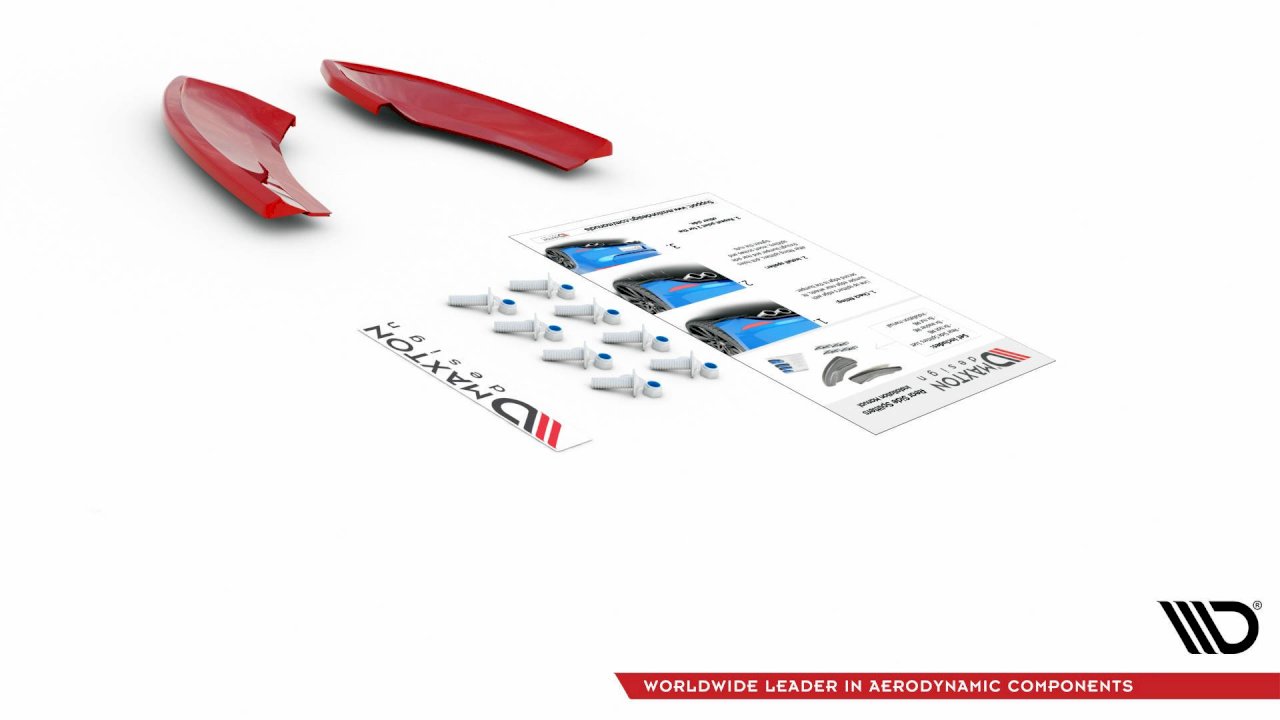 Maxton Design Rear Side Splitters/Spats For Volkswagen Golf MK7.5 GTI TCR (2019)