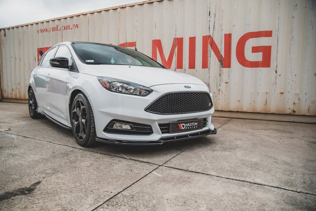 Maxton Design Front Splitter V.5 for Ford Focus ST MK3 Facelift Model (2015-2018)