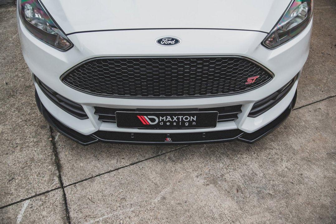 Maxton Design Front Splitter V.5 for Ford Focus ST MK3 Facelift Model (2015-2018)