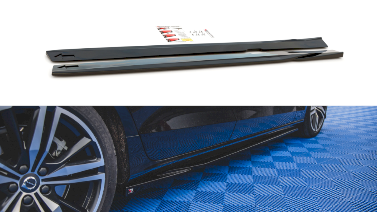 Maxton Design Side Skirts Diffusers V.1 for Volvo S60 R-Design MK3