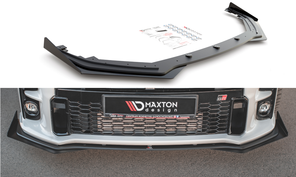 Maxton Design Racing Durability Front Splitter (+Flaps) for Toyota GR Yaris Mk4 (2020+)