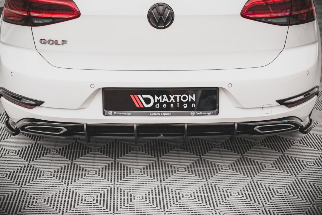 Maxton Design Racing Central Rear Diffuser For Volkswagen Golf MK7.5 R-Line (2017-2019)