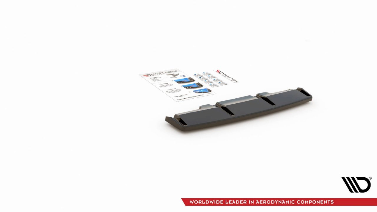 Maxton Design Central Rear Splitter for Volkswagen Golf MK8 R (2020+)