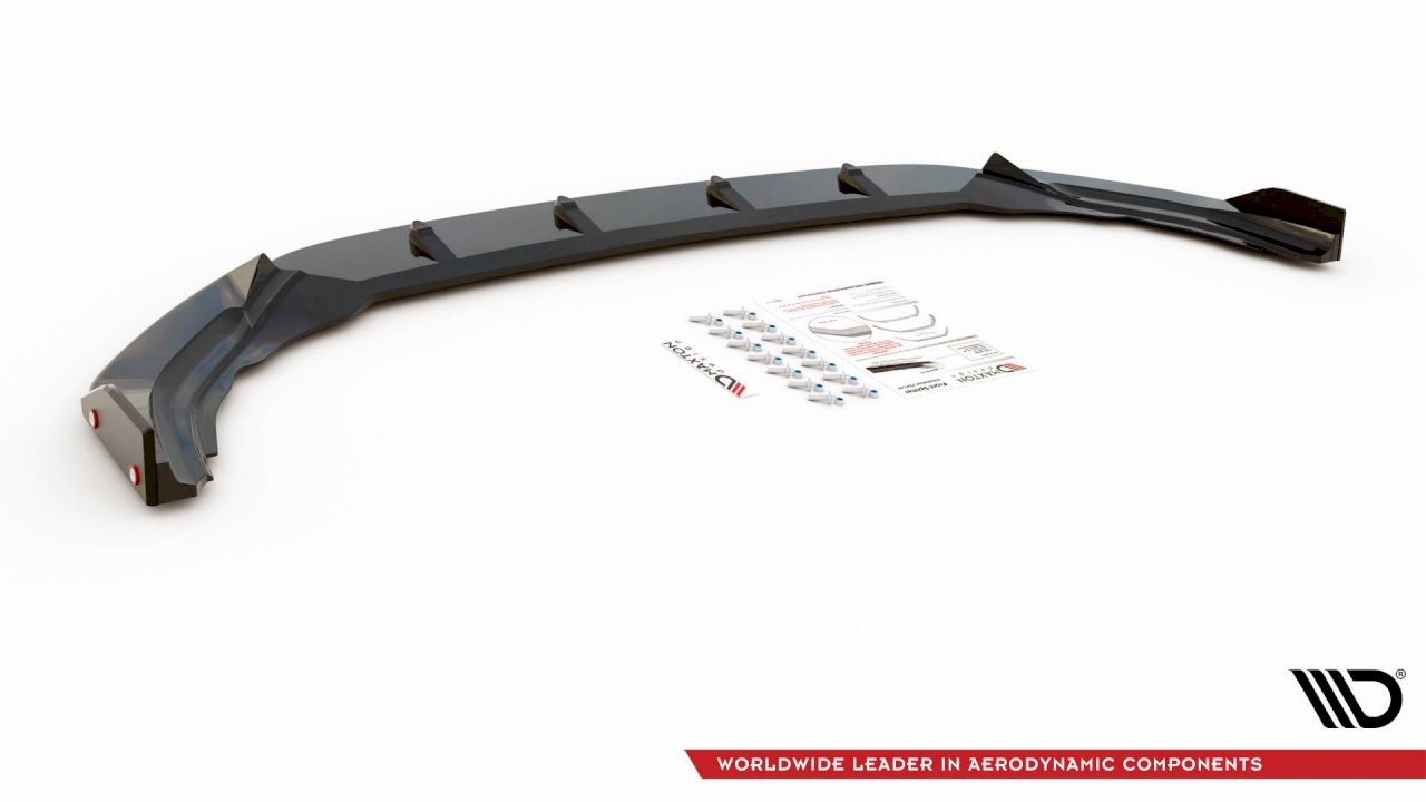 Maxton Design Front Splitter V.2 + Flaps for Volkswagen Golf MK8 R (2020+)