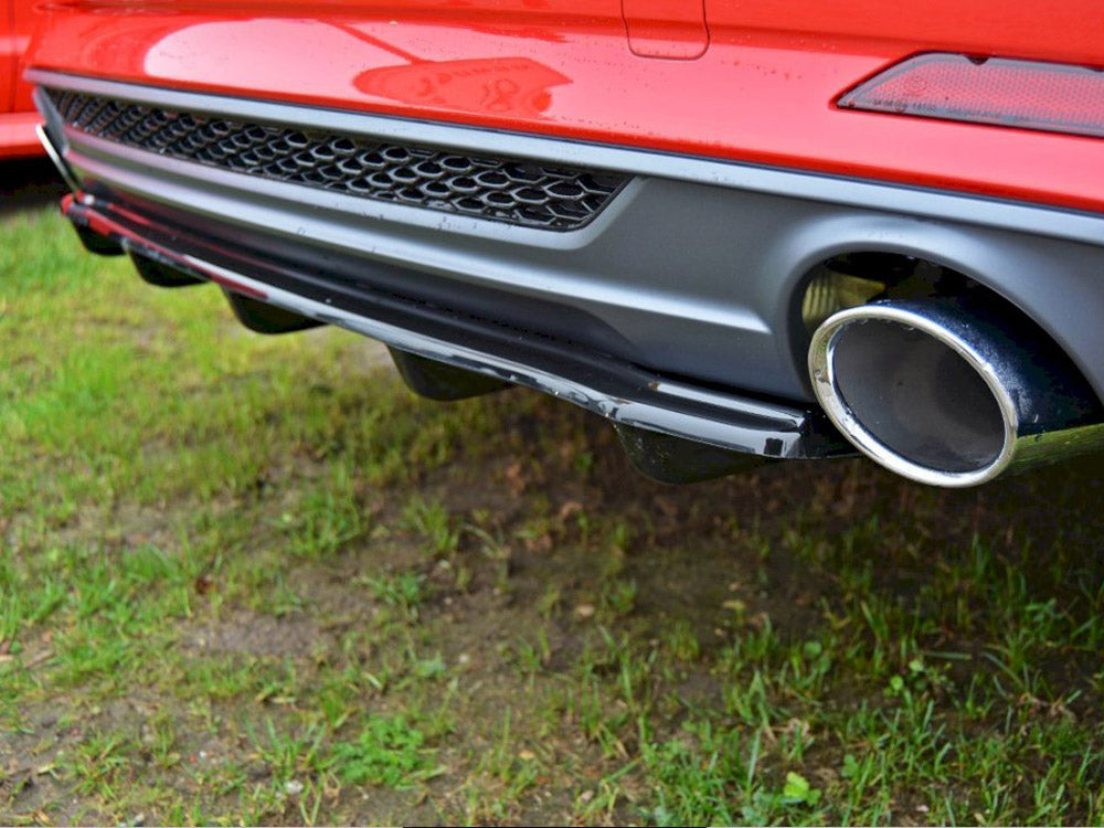 Maxton Design Central Rear Splitter For Audi A5 S-Line F5 Coupe (With a Vertical Bar)