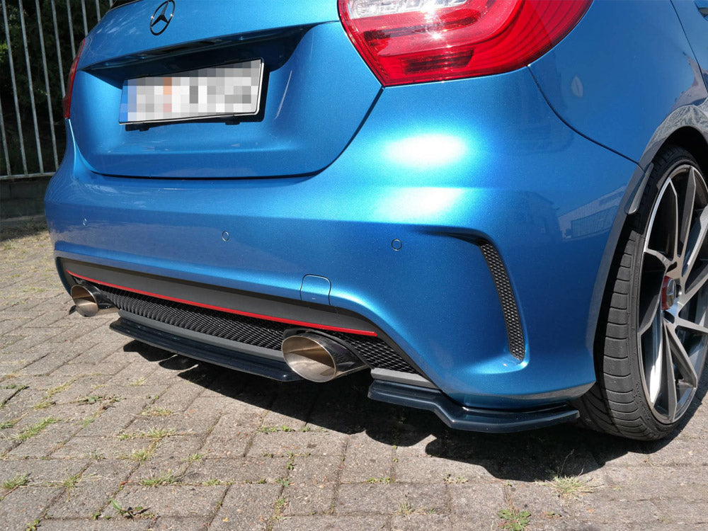 Maxton Design Central Rear Splitter (No Vertical Bars) Mercedes A-Class W176 AMG-Line Pre-Facelift (2013-2015)